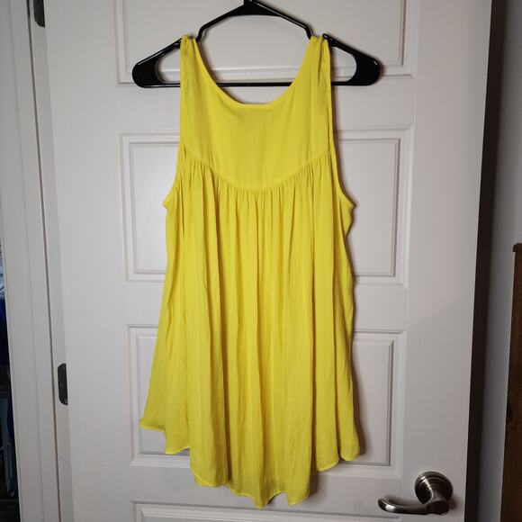 Lane Bryant Tank Womens Size 20 Lightweight Longer Length Flowy Loose Fit Yellow - Picture 7 of 9